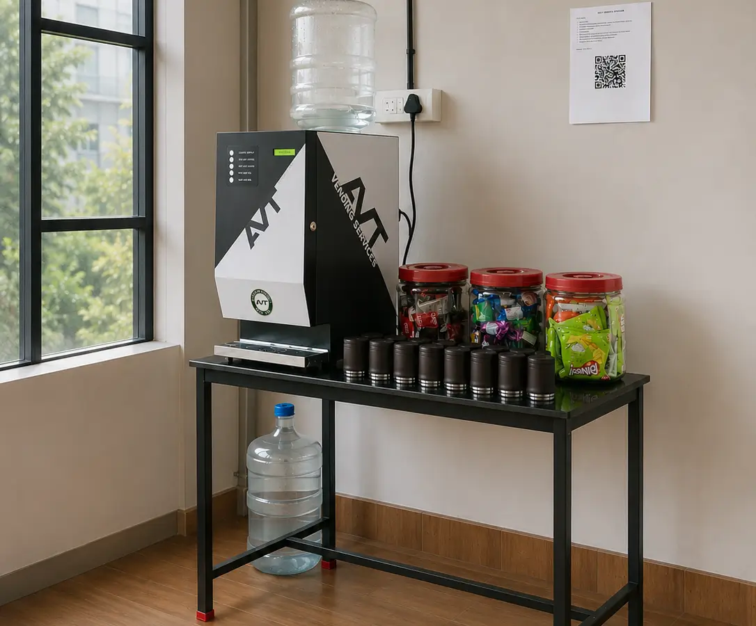 Tea, coffee and refreshments at Spunic Manjeri Coworking Space