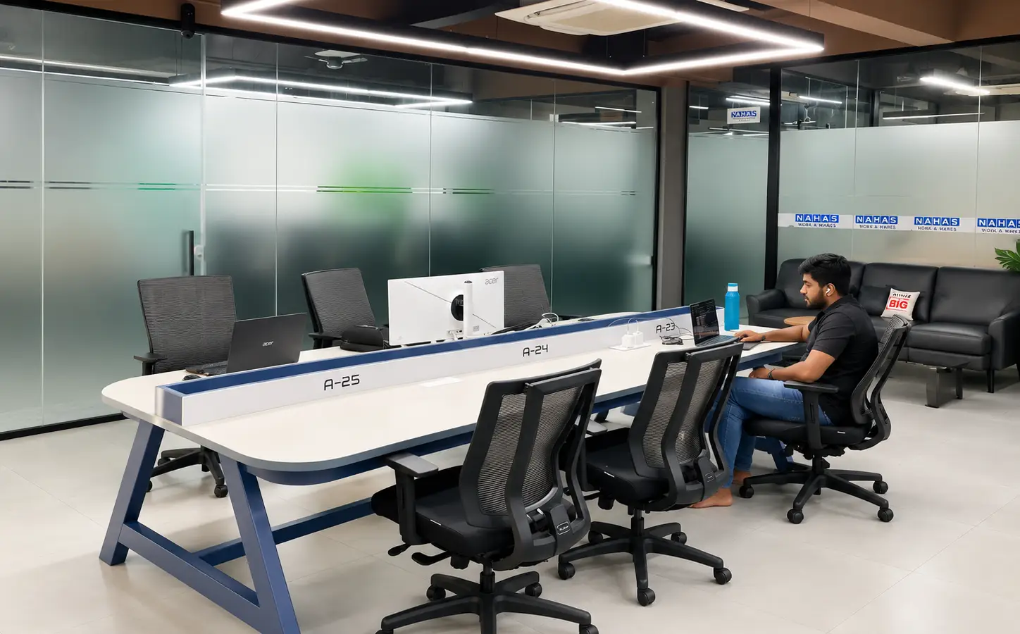 Dedicated desks at Spunic Manjeri Coworking Space