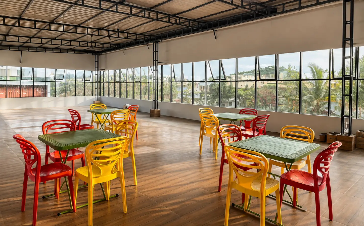 Rooftop outdoor pantry at Spunic Manjeri Coworking Space