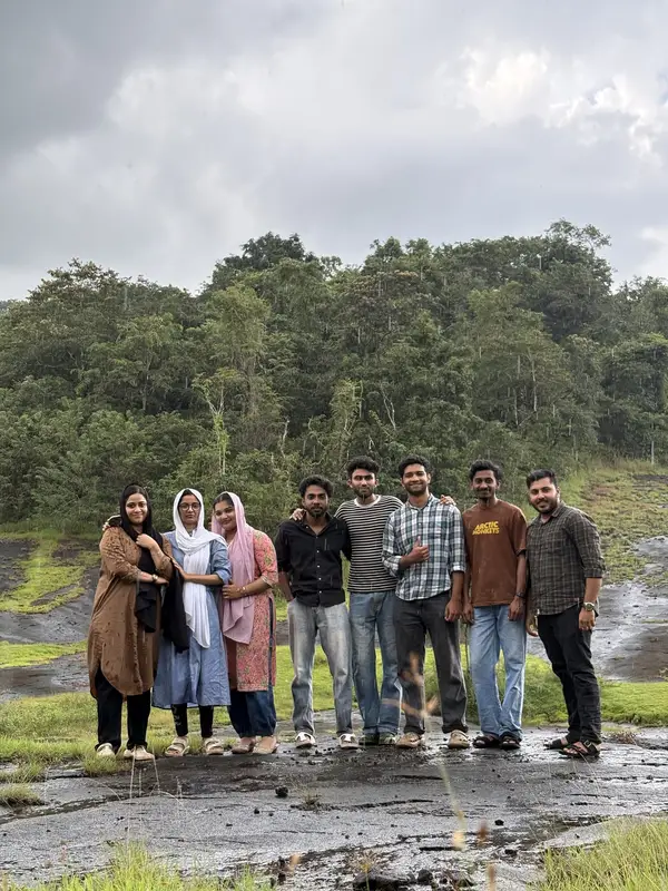 Spunic team outdoors on a rainy day outing