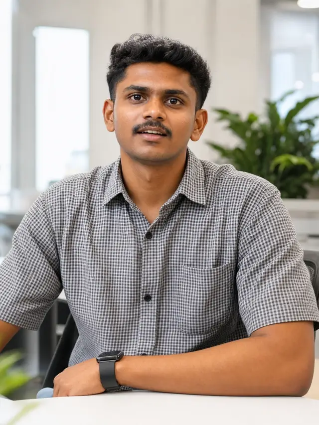 Spunic community member seated in a bright workspace